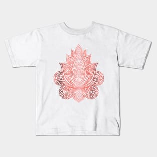 Rose Gold Lotus Kids T-Shirt